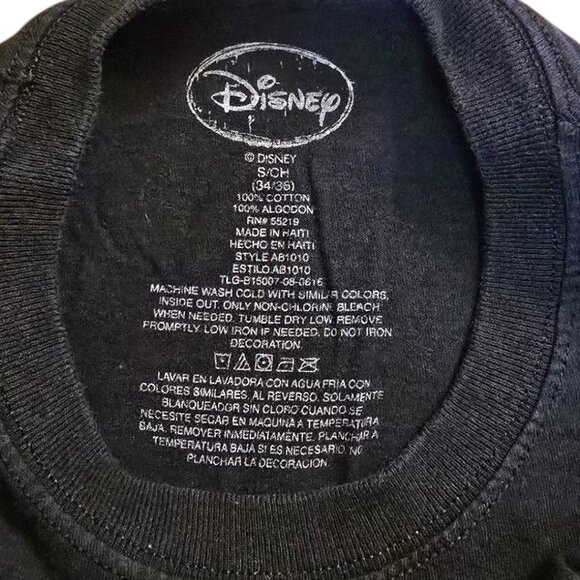 DISNEY Planet Mickey Black Short Sleeve T-Shirt sz S 34/36 Pre-Shrunk - Picture 7 of 10